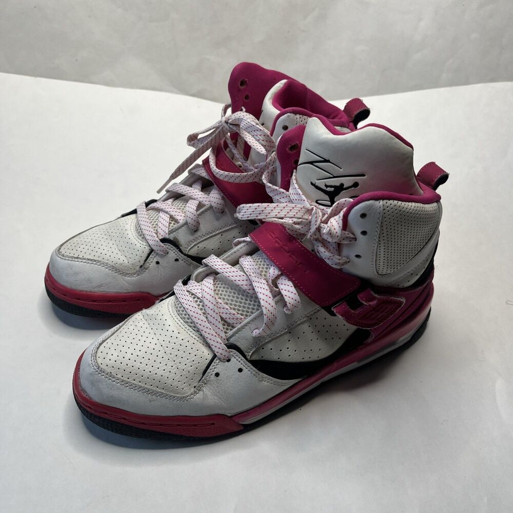 Nike Boys Air Jordan Flight 45 837024-158 White Basketball Shoes Sneakers Sz 9 Y